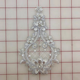 Applique - Beaded and Sequined Lace White Dyeable!